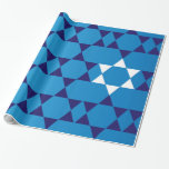 Giant Blue Jewish Stars Wrapping Paper<br><div class="desc">This is a great wrapping paper for Hanukkah!</div>