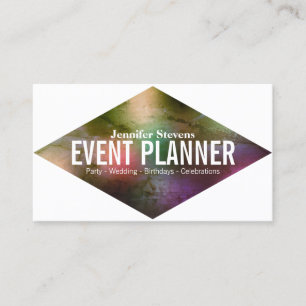 Giant bold rhomboid colourful cover business card