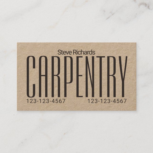 Giant bold stand out business card (Front)