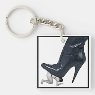 Giant Boot Art - slave stomp Key Ring