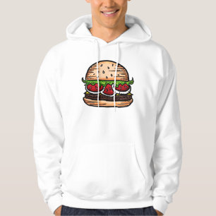 Giant burger humour hoodie