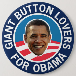 Giant Button Lovers for Obama
