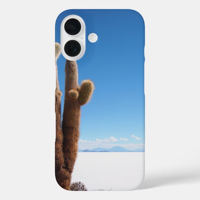 Giant cactus on the Salar de Uyuni phone case (Back)