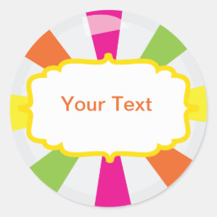 Giant Candy Party Buffet label