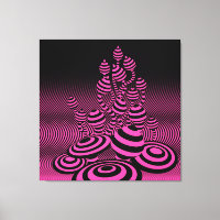 Giant Canvas Neon Fuchsia Magic Mushrooms 1m sq.