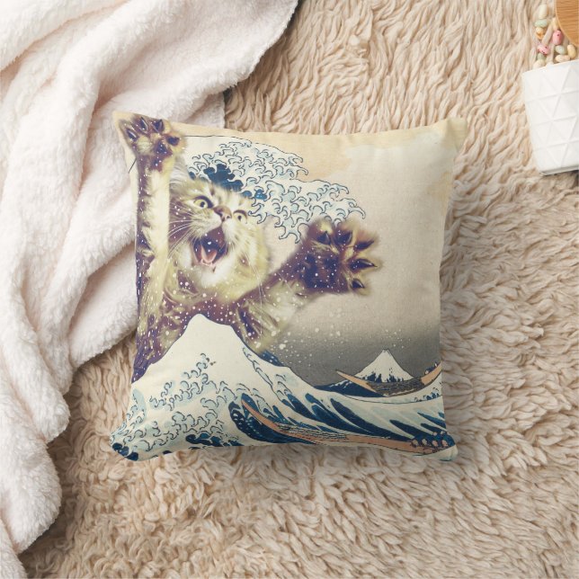 Giant Cat Wave – The Great Wave off Kanagawa       Cushion (Blanket)
