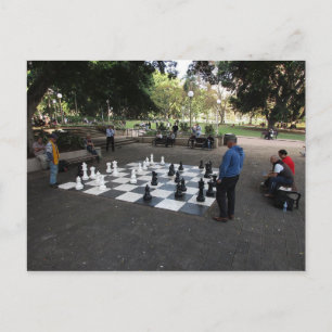 Giant Chess Game in Hyde Park, Sydney Postcard