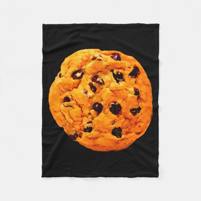 Giant Chocolate Chip Cookie  Fleece Blanket (Front)