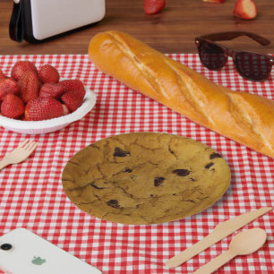 Giant Chocolate Chip Cookie Paper Plate