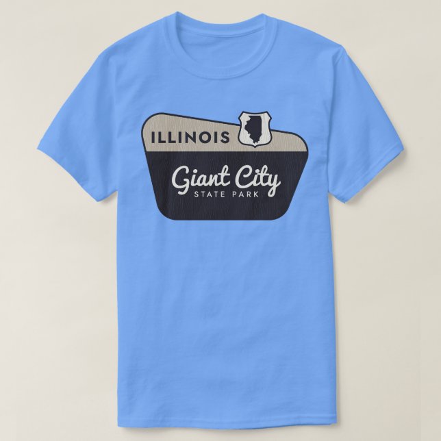 Giant City State Park Illinois Welcome Sign T-Shirt (Design Front)