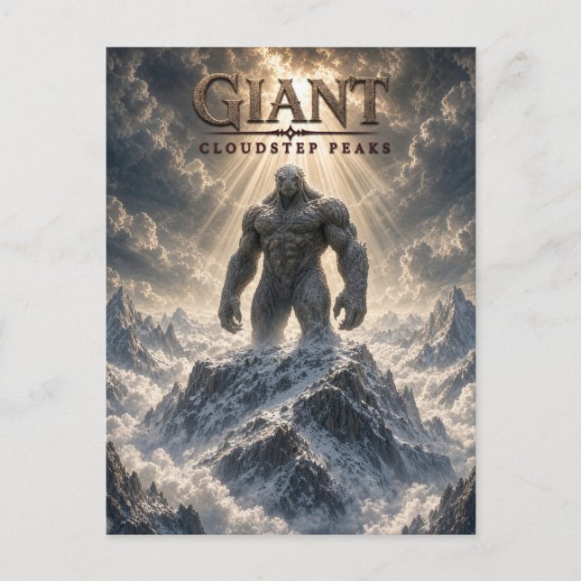 Giant Cloudstep Peaks Dark Cinema Postcard (Front)