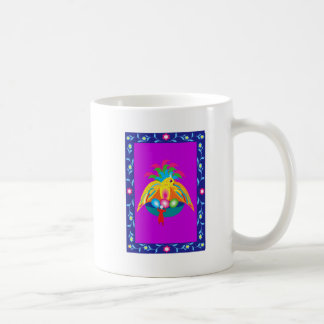 giant colourful bird coffee mug