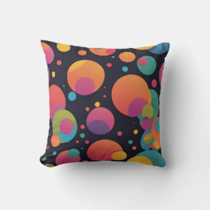 Giant colourful dots cushion