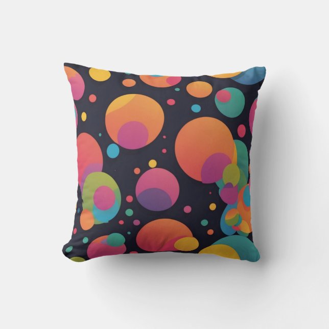 Giant colourful dots cushion (Front)