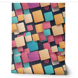 Giant colourful squares wallpaper