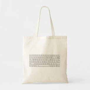 Giant computer keyboard QWERTY letters novelty Tote Bag