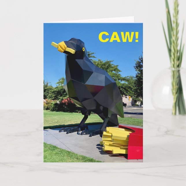 Giant Crow Birthday Card (Front)