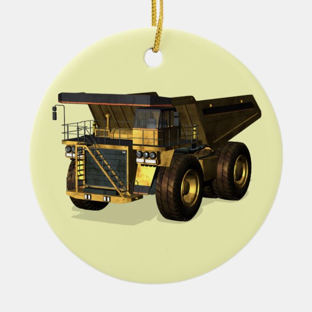 Giant Dump Truck Ceramic Tree Decoration (Front)