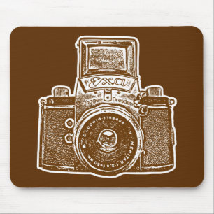 Giant East German Camera - Brown and White Mouse Pad