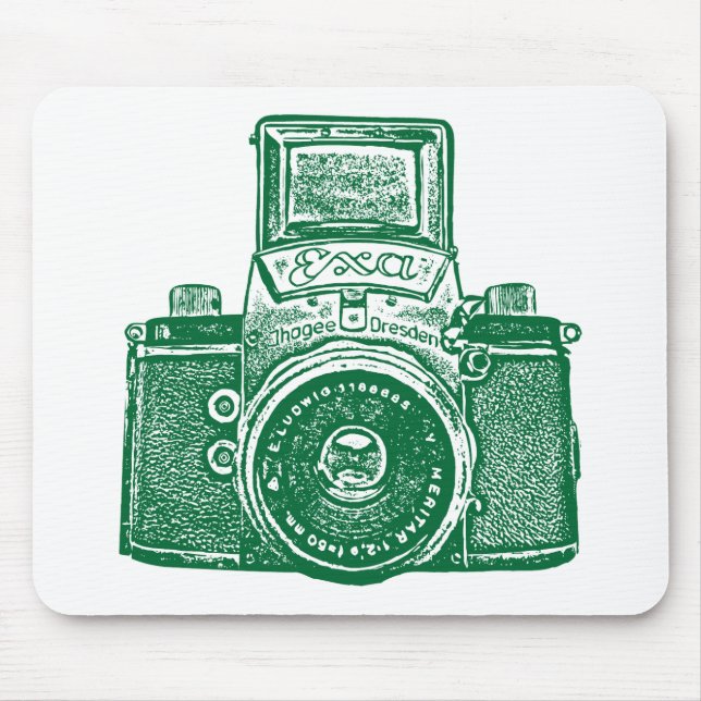 Giant East German Camera - Forest Green Mouse Pad (Front)