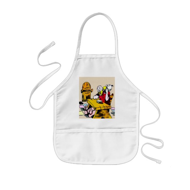 Giant Eats Dinner Kid's Apron (3 colours & 3 sizes (Front)