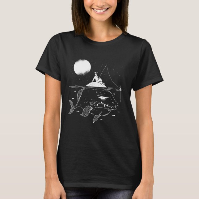 Giant Fish Fantasy Angling Fishing T-Shirt (Front)