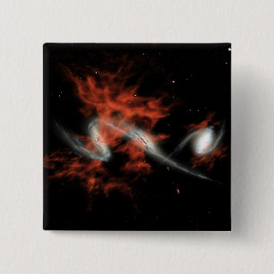 Giant galactic blobs 15 cm square badge