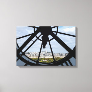 Giant glass clock at the Musée d'Orsay - Paris Canvas Print