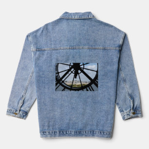 Giant glass clock at the Musée d'Orsay - Paris Denim Jacket