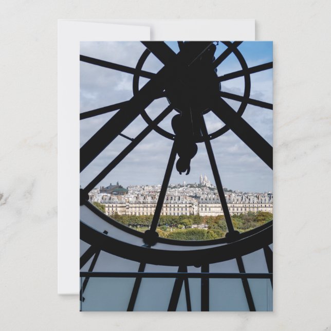 Giant glass clock at the Musée d'Orsay - Paris Invitation (Front)