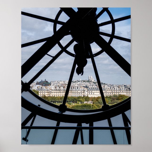 Giant glass clock at the Musée d'Orsay - Paris Poster (Front)