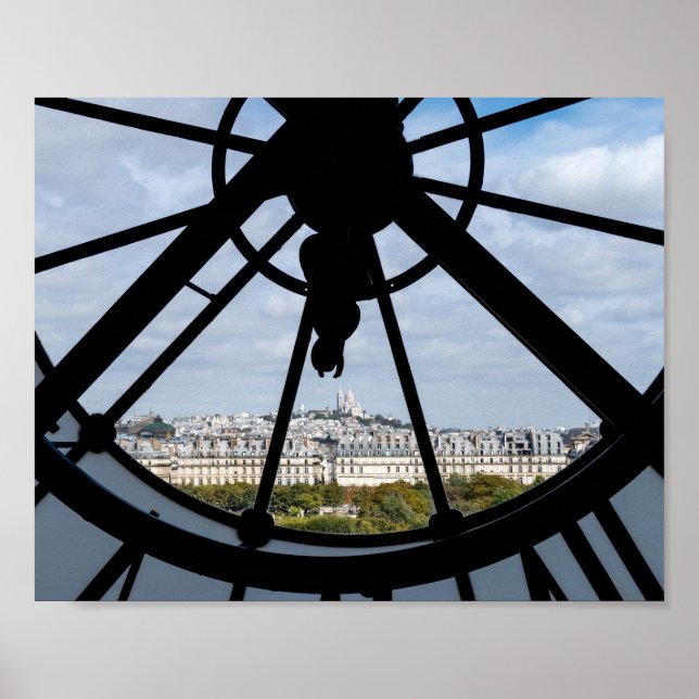 Giant glass clock at the Musée d'Orsay - Paris Poster (Front)