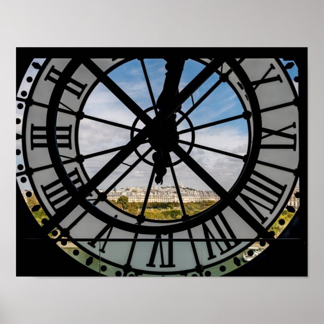 Giant glass clock at the Musée d'Orsay - Paris Poster (Front)