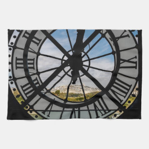 Giant glass clock at the Musée d'Orsay - Paris Tea Towel