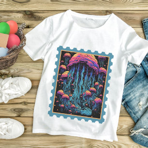 Giant Glow Jellyfish Tee   Psychedelic Ocean Shirt
