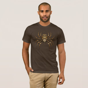 Giant Gold Colored Steampunk Spider Halloween T-Shirt