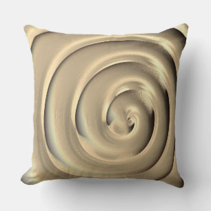 Giant 'gold' spiral over black background cushion