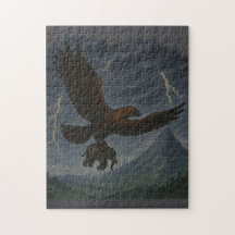 Giant Golden Eagle Carrying Elephant Fantasy Art