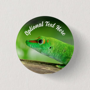 Giant Green Day Gecko - Phelsuma grandis 3 Cm Round Badge