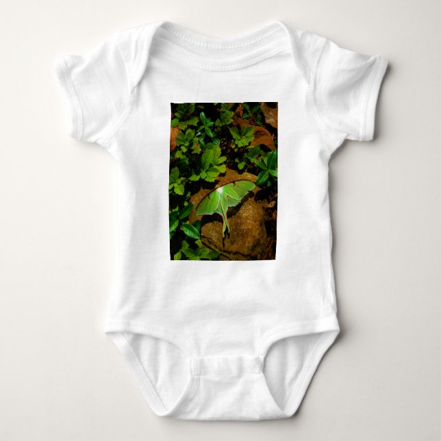 Giant Green Luna moth Baby Bodysuit (Front)