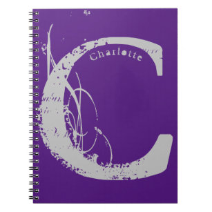 Giant Grunge Alphabet Letter C with Any Name Notebook