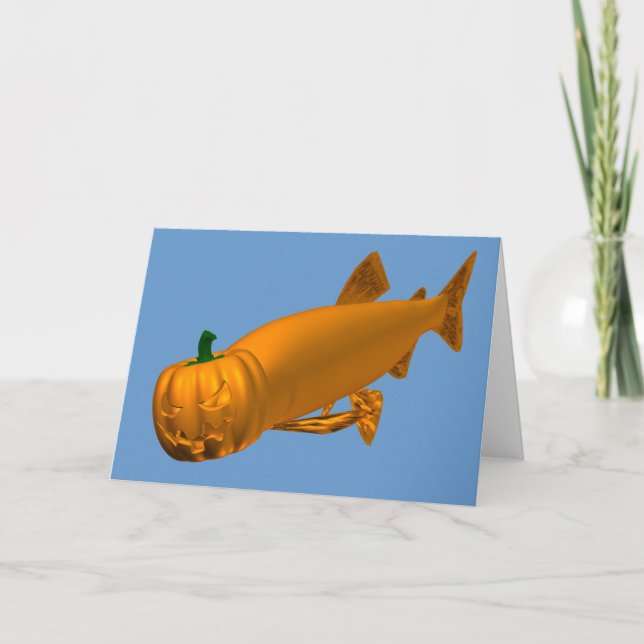 Giant Halloween Trout Card (Front)