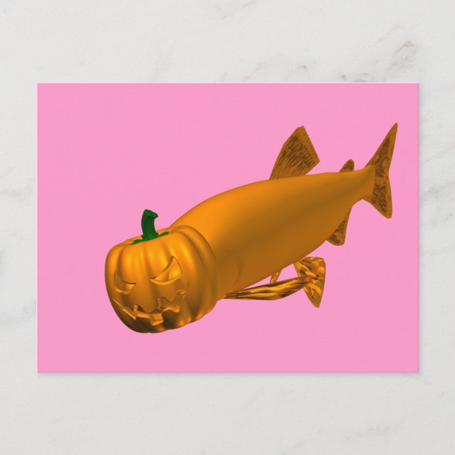 Giant Halloween Trout Postcard (Front)