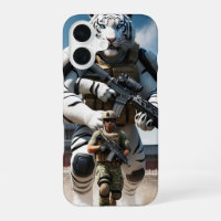 giant humanoid white tiger special forces operator