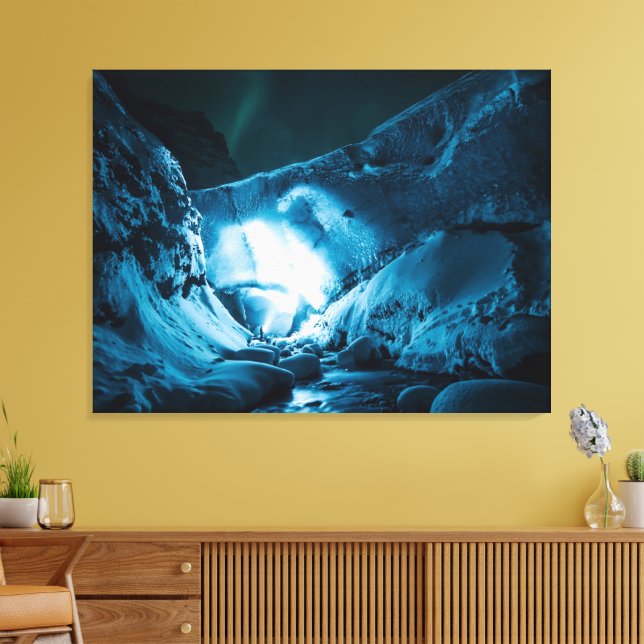 giant ice cave canvas print (Insitu(LivingRoom))