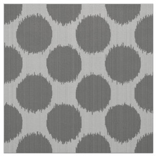 Giant Ikat Dots, light and dark grey / grey Fabric