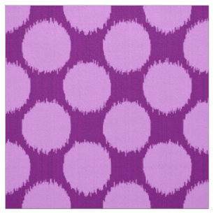 Giant Ikat Dots, orchid and amethyst purple Fabric