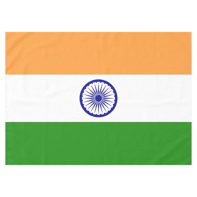 Giant Indian Flag Tablecloth (Front (Horizontal))