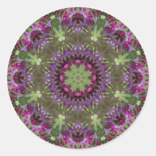 Giant Ironweed, Wildflower Kaleidoscope Classic Round Sticker