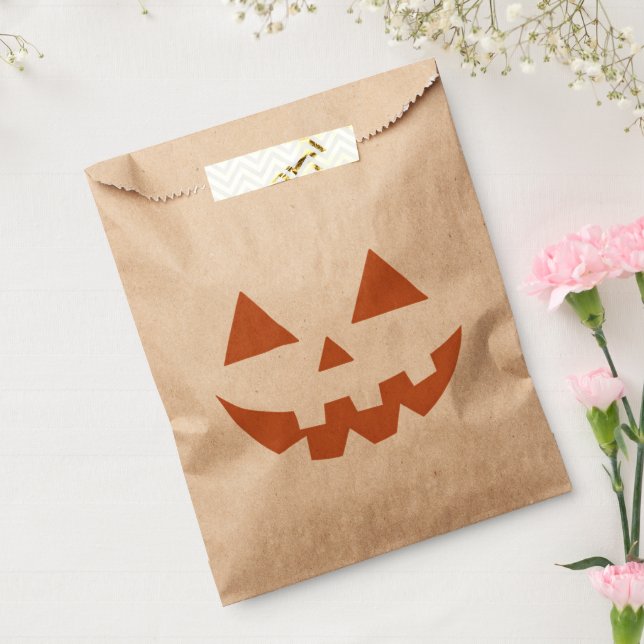 Giant Jack O' Lantern Face Halloween Pumpkin  Favour Bags (Sealed)